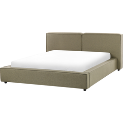 LINARDS - Tweepersoonsbed - Groen - 160 x 200 cm - Stof