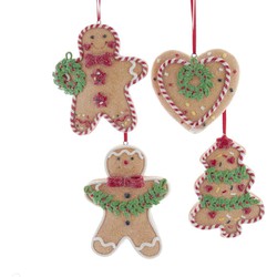 Claydough Gingerbread With Holly 3.5 Inch