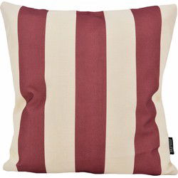 Sierkussen Ela Stripe Wijnrood | 45 x 45 cm | Katoen/Linnen