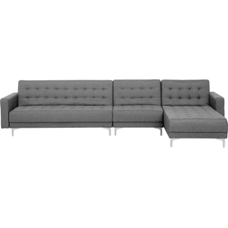 Beliani ABERDEEN - Modulaire Sofa-Grijs-Polyester