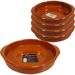 Set van 5x stuks tapas borden/ovenschalen Alicante met handvatten 26 en 16 cm - Snack en tapasschalen