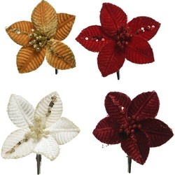 Poinsettia polyester d10h2cm a4