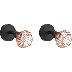 VOLGA - Wandlamp set van 2 - Koper  - Metaal