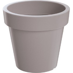 1x Kunststof bloempotten/plantenpotten 25 cm taupe - Plantenpotten