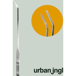 URBANJNGL - Extra lang Terrarium pincet - 26 cm - RVS
