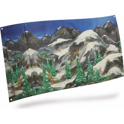 Hintergrund Leinwand Gemälde 150X75 cm Weihnachten - My Village