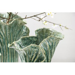 PTMD Bloempot Swing - 34x29x42 cm - Keramiek - Groen