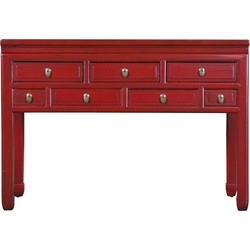 Fine Asianliving Antieke Chinese Sidetable Royal Rood B121xD45xH88cm