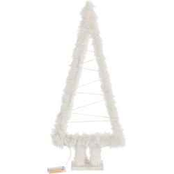 J-line - Kerstboom Touw Imitatiebont Wit Small - 30x10x71.5cm