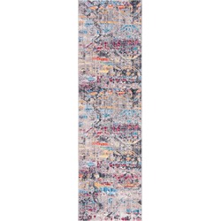 Safavieh Trendy New Transitional Indoor Woven Area Rug, Bristol Collection, BTL341, in Grey & Blue, 69 X 244 cm