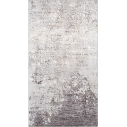 Modern Abstract Loper Gang FIONA - Grijs/Wit - 80x220 cm