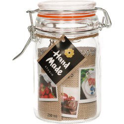 Weckpot - 1x stuks - glas - confituren pot - rode rubberen ring - Weckpotten