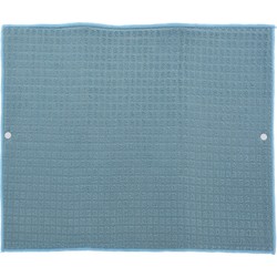 Afwas afdruipmat keuken - absorberend- microvezel - blauw - 40 x 48 cm - Afdruiprekken