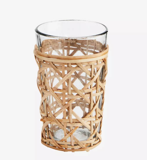 Madam Stoltz Drinking Glass XS w/bamboo cane - Set van 5 - 
