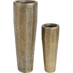 PTMD Adiane Brass brushed alu sheet pot ribb round SV2