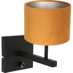 Steinhauer wandlamp Stang - zwart - metaal - 8176ZW