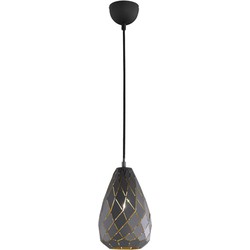 Moderne Hanglamp  Onyx - Metaal - Grijs