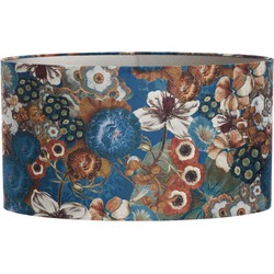 Lampenkap ovaal Bloom - Blauw - 58x24x32cm