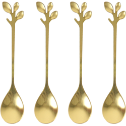 OTIX Theelepeltjes - Goud - Bladeren - Koffielepeltjes - 4 stuks - LEAF