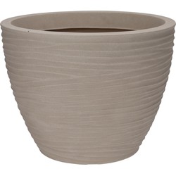 Pro Garden Plantenpot/bloempot Dunes - Tuin - stevig kunststof - zand/beige - D50 x H38 cm - Plantenpotten