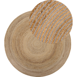 Beliani AKBELEN - Gevlochten-Beige-Jute