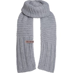 Knit Factory Alex Gebreide Sjaal Dames & Heren - Licht Grijs - 200x45 cm