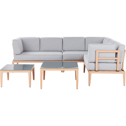 Beliani RIMA III - Loungeset-Grijs-Aluminium