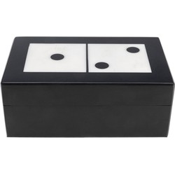 Kare Decofiguur Domino Black/White 14x5cm