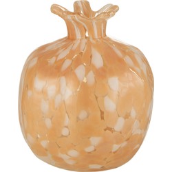 J-line - Vaas Melissa Glas Beige Medium - 14x14x16cm