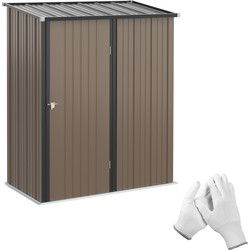 4goodz Stalen Tuinkast Balkonkast 100x103x160 cm - Bruin