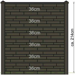 Berton sleufpaal Reest wit/grijs tussenmodel 280 cm met kabeldoorvoer Tuindeco