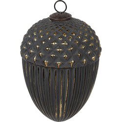 Clayre & Eef Kerstbal Zwart Glas