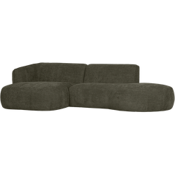 WOOOD Polly Chaise Longue Links - PES - Warm Groen - 71x258x150/105