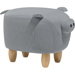 Beliani PIGGY - Dierenhocker-Grijs-Polyester