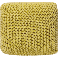 CONRAD - Poef Rechthoekig - Geel - 50 cm - Katoen