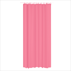 MARBEAUX Roze Douchegordijn - met Ringen - 180x200 cm - Polyester