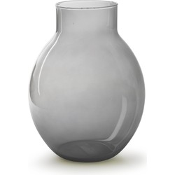 Bloemenvaas - smoke glas - lichtgrijs/transparant - 25 x 19 cm - Vazen