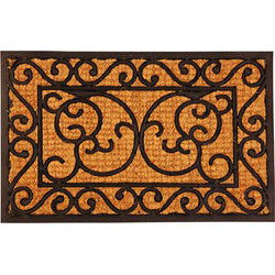 Deurmat - klassiek - 60 x 40 cm - rubber/kokos - schoonloopmat - Deurmatten
