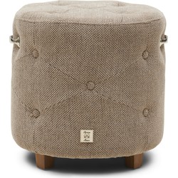 Riviera Maison Bowery Footstool, celtic weave, melting silver