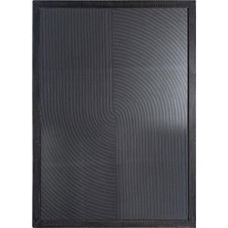 PTMD Wandpaneel Elasah - 76x3x102 cm - Hout - Zwart