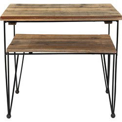 Clayre & Eef Bijzettafel Bruin Hout