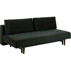 Slaapbank - Donkergroen Stof - 200x105x83cm - Stenhed