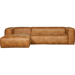 WOOOD Bean Hoekbank Links - Recycle leer - Cognac - 73x305x96