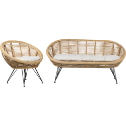 MARATEA - Loungeset - Lichtbeige - Rotan