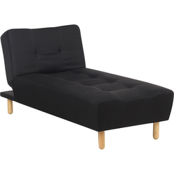 Beliani ALSTEN - Chaise longue-Zwart-Polyester