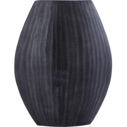 PTMD Bloempot Jowad - 25x11x31 cm - Aluminium - Grijs