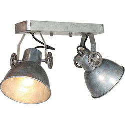 Mexlite - spot - Gearmetal - nikkel - metaal - opbouwspot - E27 - 3673NI