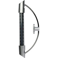 Raamthermometer 23 cm metal look