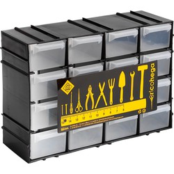 Sorteerbakjes - 16 lades - 22 x 8 x 15 cm - ophangbaar - Gereedschap opbergkisten