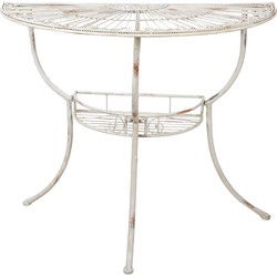 Clayre & Eef Sidetable Wit IJzer